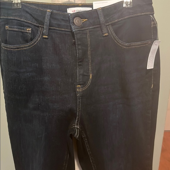 Liz Claiborne Dark Indigo Straight Leg Jeans - Picture 3 of 7